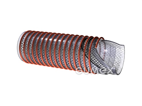 SPIRALPRESS WT, 76,2/95,8mm, 6bar/-0,9bar, PVC, -10°C/+60°C, transparent mit oranger Spirale, 